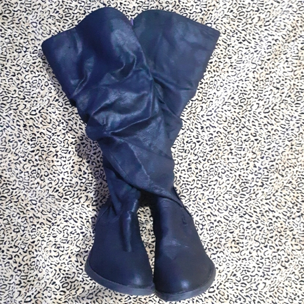 💥3/$25💥SLOUCHY POINTED TOE KNEE HIGH FAUX SUEDE BOOTS-7